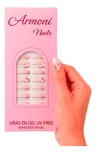 Stickers De Uñas Adhesivas Armoni Nails Gel X22 Sin Lámpara