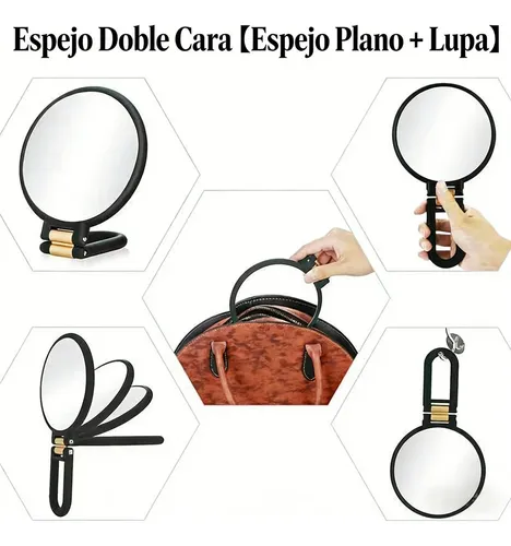 Maquillaje Portátil De Mano Con Aumento 30x Doble Z