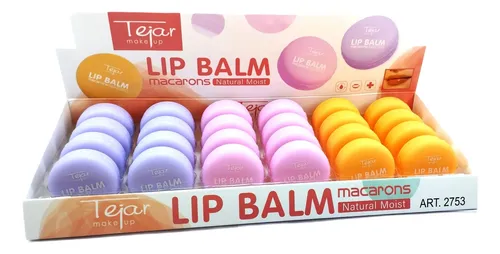 Brillo Balsamo Labial Lip Balm Macarons Tejar X 24 Unidades
