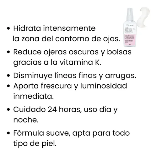 Crema Contorno De Ojos Vitamina K 24hs 60c Bolsas Y Ojeras**