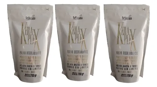 3 Polvos Decolorantes Keraplex No Volátil Bellísima X 700gs