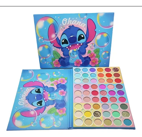 Paleta De Colores Grande 54 Sombras Maquillaje Stitch Niñas