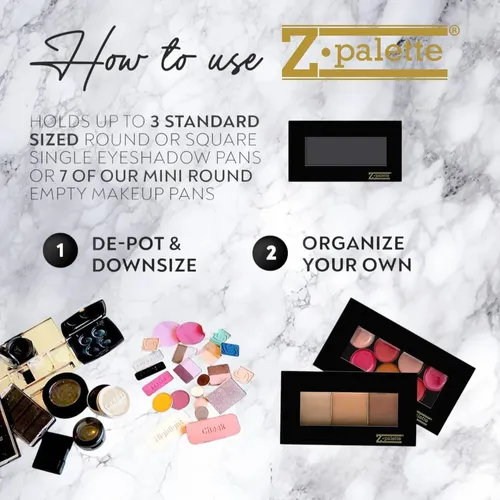 Paleta Maquillaje Magnética Mini Negra Con Ventana