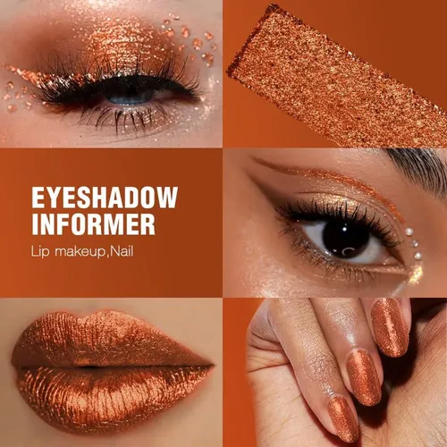 Paleta De Sombras Metálicas Afflano Naranja-rojo 22h