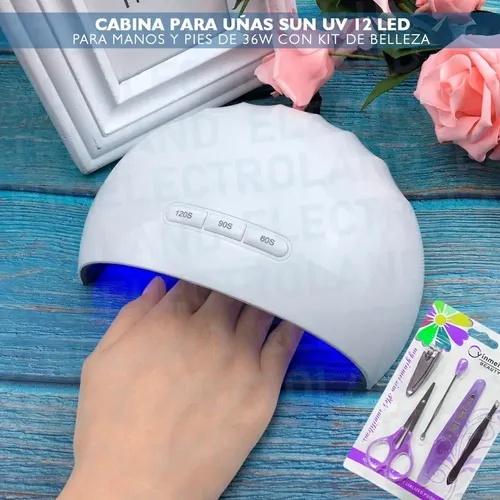 Cabina Led Sun Uñas 36w Usb Sensor De Movimiento + Kit Regal