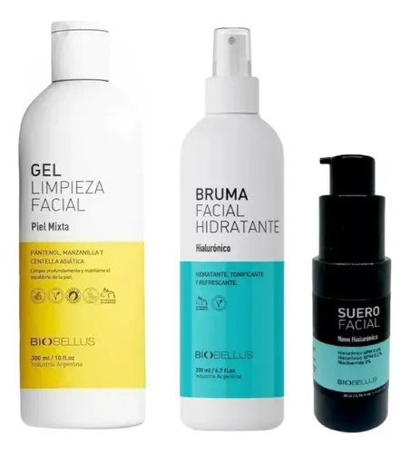 Biobellus Combo Gel Mixta + Bruma Hialu. + Serum Hialuronico