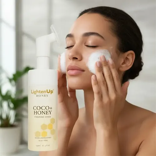 Jabón Con Cepillo Exfoliante Espumoso Lightenup Honey Coco