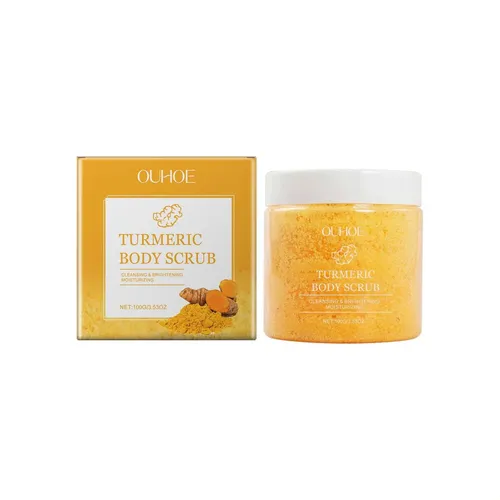 Exfoliante Corporal Con Cúrcuma Ouhoe, Exfoliación Suave Con Cúrc