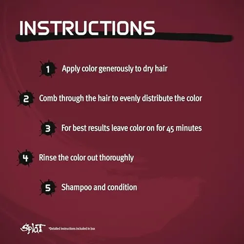 Tinte Semipermanente Para Cabello Splat, Vegano Y Libre De C