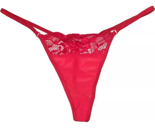 Colaless Tanga Hilo Dental De Tul Y Puntilla Mordisco
