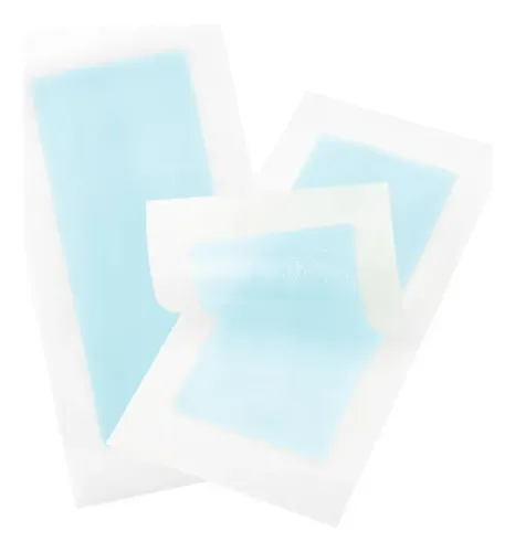 10pcs Papel De Lado Tiras De Cerafría Para Depilación Azul