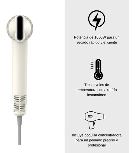 Secador De Pelo Smart-tek Glammy Ion 1600w Motor Bldc
