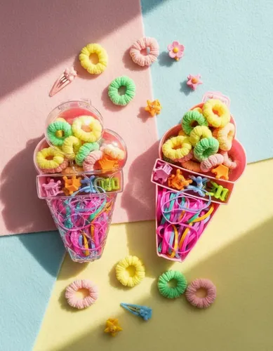Set De Colitas Y Broches Para El Pelo- Infantil-souvenir.