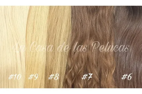 Cortina De Cabello Natural 1metro De 55cm De Largo Con Color