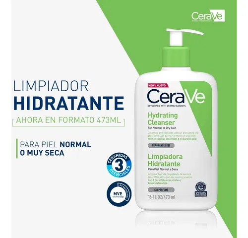 Cerave Limpiador Hidratante Pieles Secas 473ml