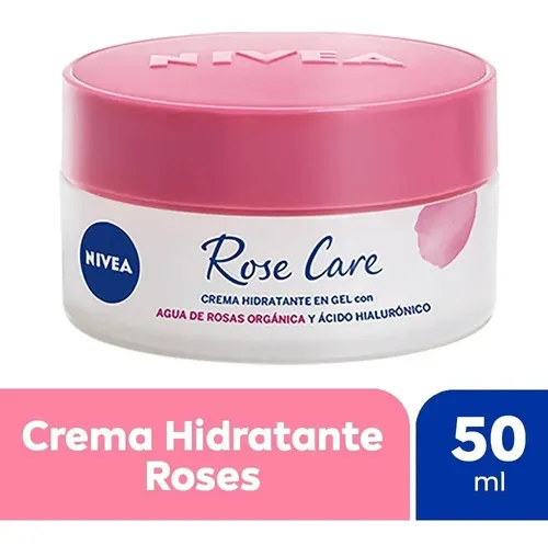 Crema facial hidratante en gel NIVEA Rose Care para todo tipo de piel x 50 ml