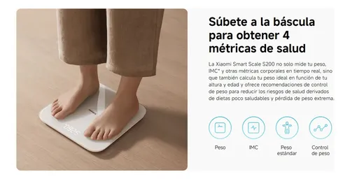 Balanza Inteligente Scale S200 Gris Capacidad 150 Kg Medición Precisa Y Sensibilidad De 50 Gramos.
