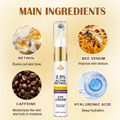 Set Crema Antiedad Para Ojos Con Rodillo Masajeador