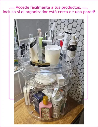 Organizador Acrílico Giratorio Maquillaje Multiuso Baño