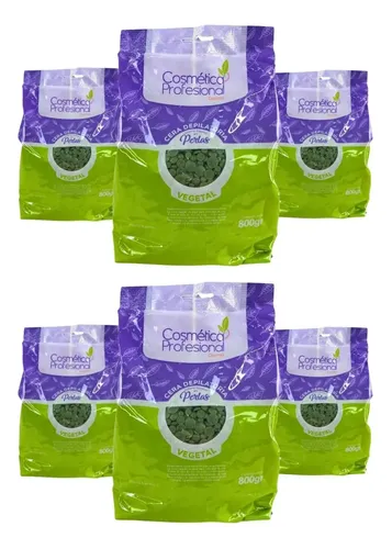 Combo X6 Ceras En Perlas Vegetal Cosmética Profesional 800g