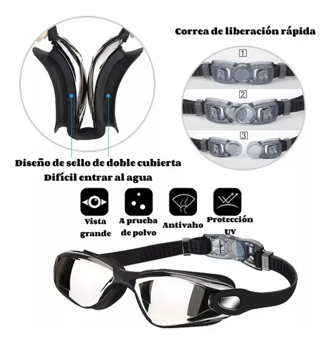 Traje De Baño Deportivo Mujer Natación Lycra+gorra Y Goggles