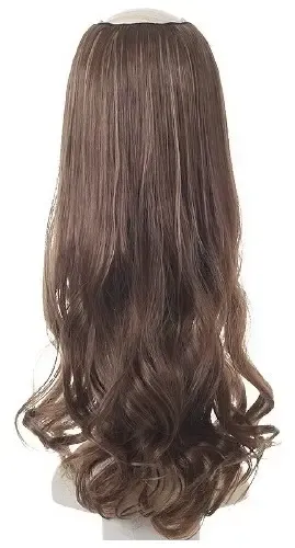 Cabello Cortina Peluca U Fibra Natural Ondulada Bambú 180 G