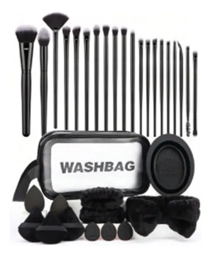33pcs Set Grande De Brochas Maquillaje Y Borlas Para Polvos