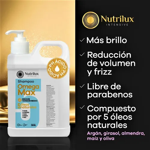 Shampoo Y Acondcionador Acido Nutricion Brillo Sin Frizz