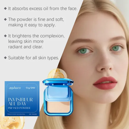 Mascarilla Base Natural Zephoco Matte Flawless Powder (blanc