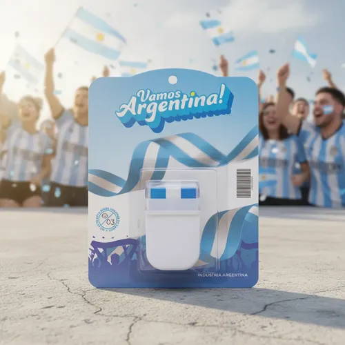 Pintacaras Stick Mundial  Maquillaje Argentina Duo Celeste