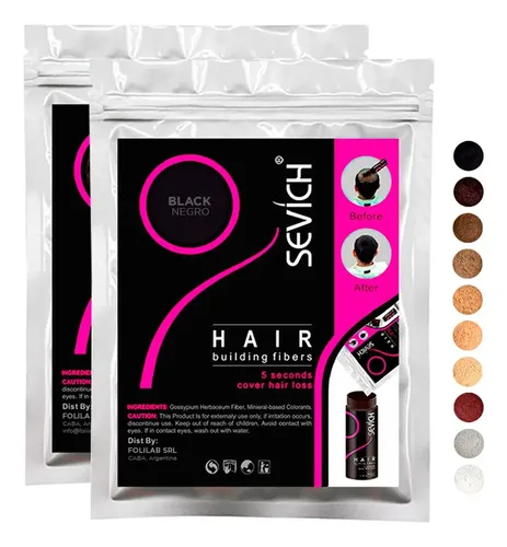 Fibras Capilares Sevich Recarga 50g Color Black Negro