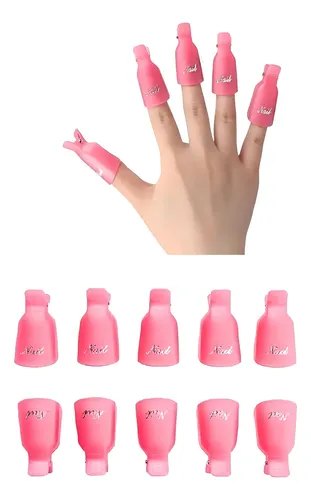 Caps Clip Para Quitar Esmalte De Uñas Highrock 10 Piezas
