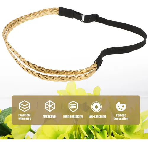 Diadema De Pelo Trenzado Elástica Ajustable