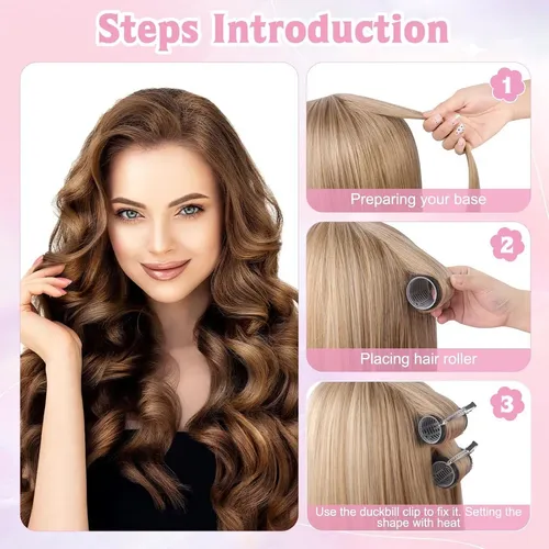 Juego De 60 Rulos Para Cabello Belicoo Con 28 Clips