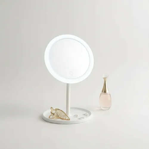 Espejo Circular Led Usb 3 Modos Luz Táctil Ajustable