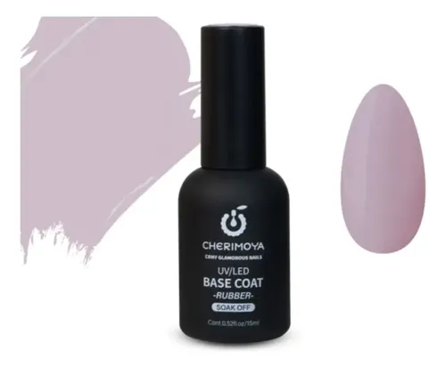 Base Coat Rubber Rosa Nivelador Uv/led Cherimoya 15ml