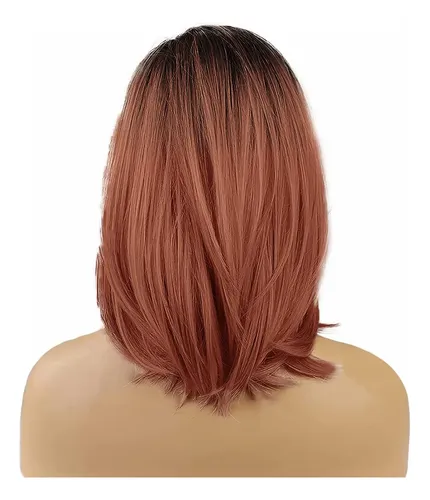 Peluca Mediana Símil Natural Orgánica Lacia Premium Tamaño De La Base Universal Con Regulador Tono Ws661-r2-30