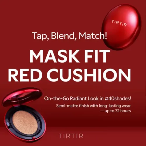 TIRTIR Mask Fit Red Cushion 21N IVORY 18g Cobertura, Larga Duración e Hidratación