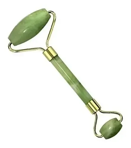 Masajeador Rodillos Doble Piedra Jade Facial Corporal