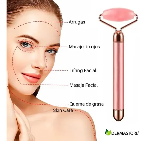 Set Masajeador Eléctrico 3 Cabezales Rodillo Lifting Facial