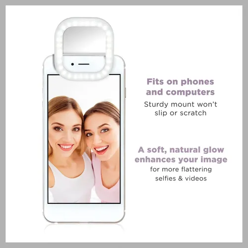 Espejo De Maquillaje Conair Con Luz Y Aro De Luz Para Selfie