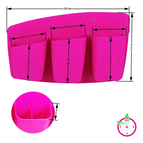 Organizador Multiuso G Silicona Maquillaje Brocha Pincel Hdr Color Fucsia