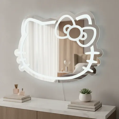 Espejo Trikceri Kitty Led Touch Luz Fría 40×27 Cm
