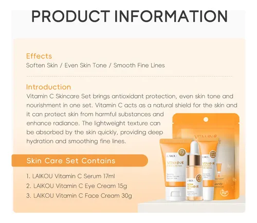 Tratamiento Facial Vitamina C Y Niacinamida – Kit De 3 Pasos