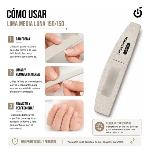 Lima Media Luna Cherimoya Uñas Naturales/esculpidas Variedad
