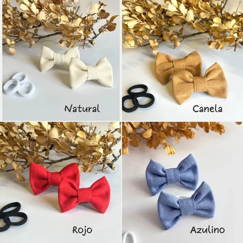Hermosos! Pack De 6 Pares De Moñitos Colores A Elección.