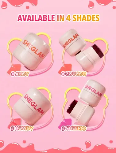 Sheglam Rubor Y Labial Textura Gelatina Frutal-tonos Tono Del Maquillaje Cheerio