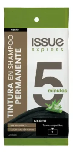 ISSUE EXPRESS 5MIN TINTURA EN SHAMPOO COLOR NEGRO X 1 UNIDAD