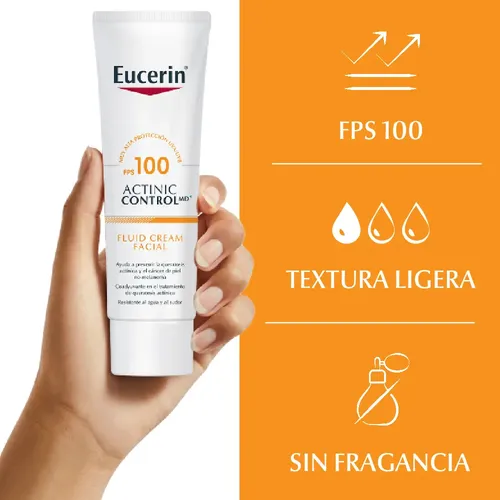 Eucerin Solar Facial Actinic Control Md Fps100 X 80ml