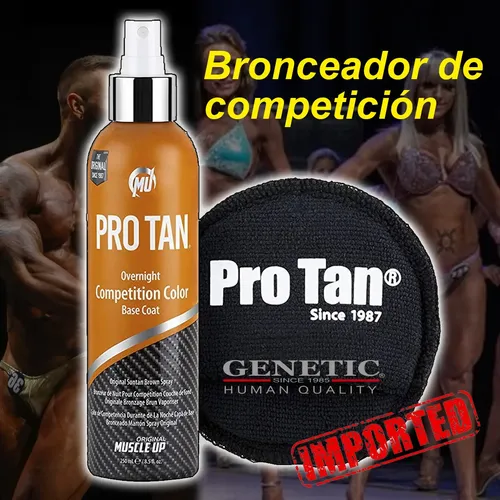 Pro Tan Bronceador Original Realza Físico Torneo Culturismo